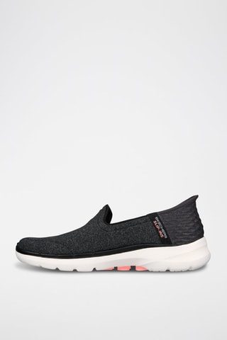 Slip-on Go Walk 6 - Negro jaspeado