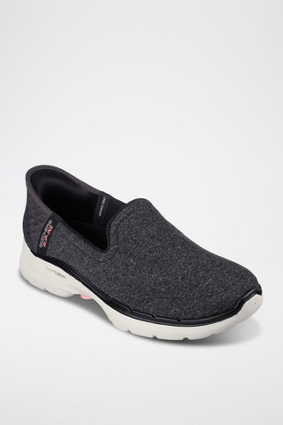 Slip-on Go Walk 6 - Negro jaspeado