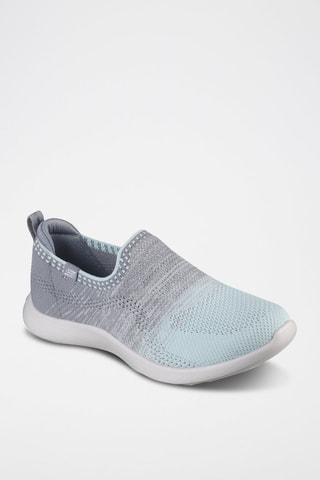 Slip-on Vapor Foam Lite - Gris oscuro y celeste