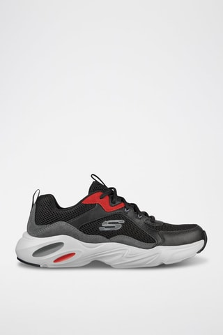 Zapatillas de piel Stamina Airy - Negro y gris oscuro