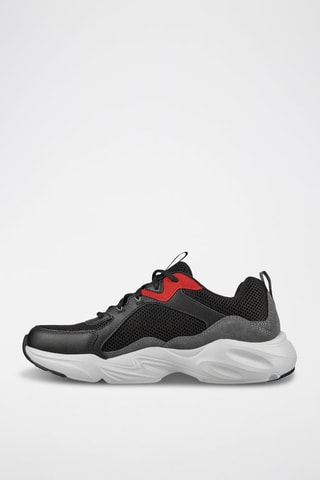 Zapatillas de piel Stamina Airy - Negro y gris oscuro