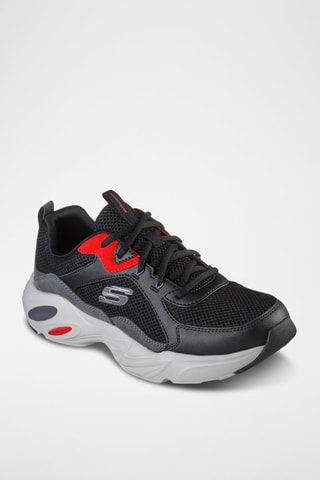 Zapatillas de piel Stamina Airy - Negro y gris oscuro