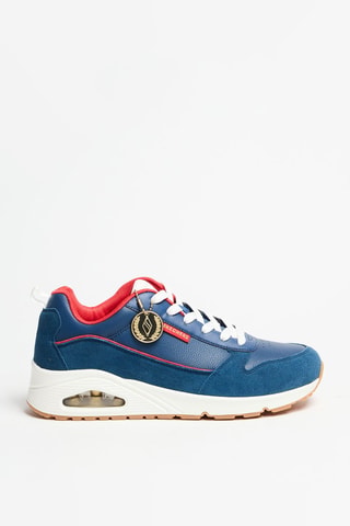 Zapatillas de piel - Azul marino