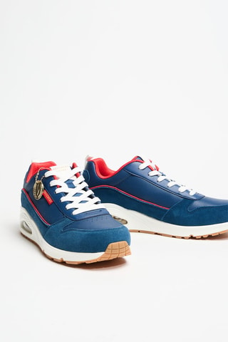 Zapatillas de piel - Azul marino
