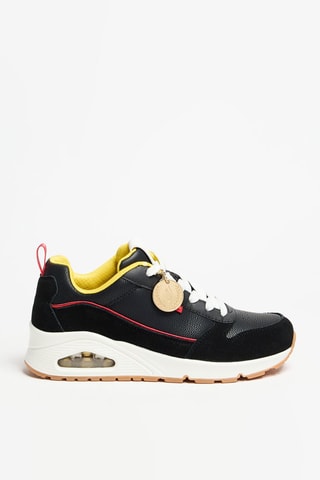 Zapatillas de piel - Negro