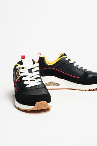 Zapatillas de piel - Negro