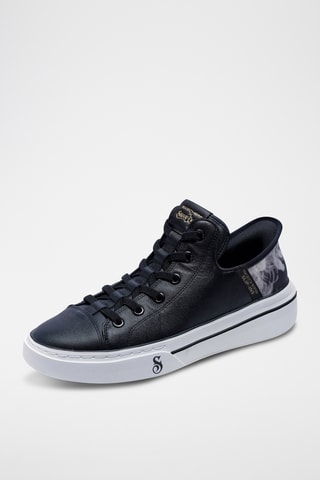 Zapatillas de piel - Negro