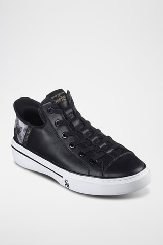 Zapatillas de piel - Negro