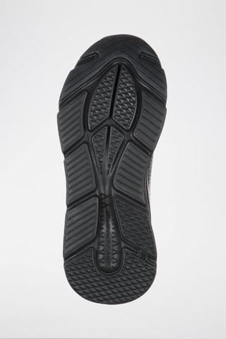 Zapatillas de piel de cuña - Negro