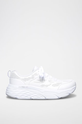 Zapatillas de piel de cuña - Blanco