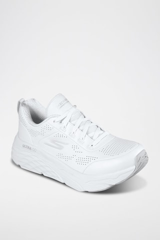 Zapatillas de piel de cuña - Blanco