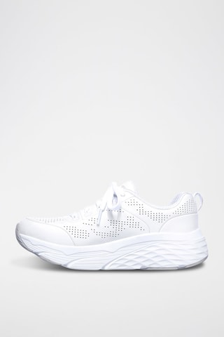 Zapatillas de piel de cuña - Blanco