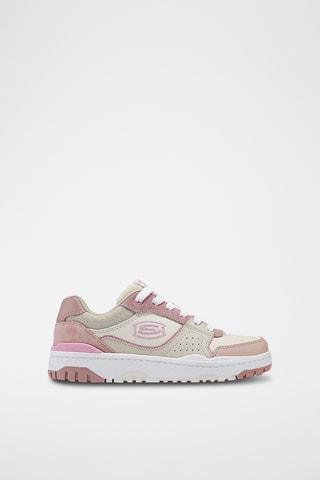 Zapatillas de piel - Crudo y malva