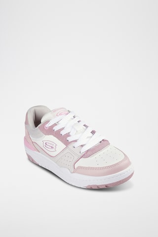 Zapatillas de piel - Crudo y malva