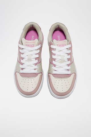 Zapatillas de piel - Crudo y malva