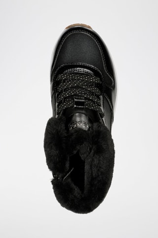 Zapatillas altas forradas Uno - Negro y rosa dorado