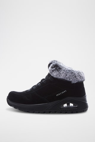 Zapatillas altas forradas de nobuk Uno Rugged - Negro