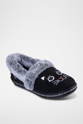 Zapatillas de casa forradas de nobuk Bobs - Negro