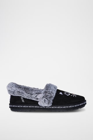 Zapatillas de casa forradas de nobuk Bobs - Negro