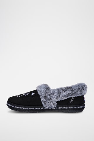 Zapatillas de casa forradas de nobuk Bobs - Negro