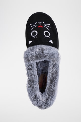Zapatillas de casa forradas de nobuk Bobs - Negro