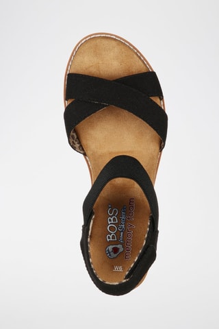 Sandalias de cuña de lino Desert Kiss - Secret Picnic - Negro