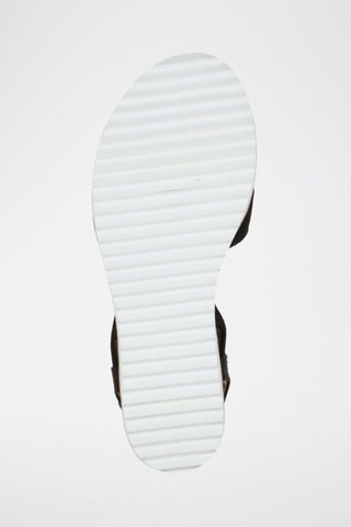 Sandalias de cuña de lino Desert Kiss - Secret Picnic - Negro