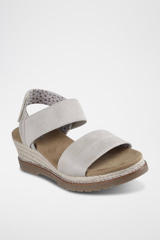 Sandalias de cuña - Gris claro