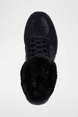 Zapatillas altas forradas de cuña - Negro