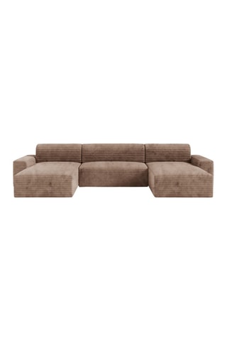 Canapé panoramique modulable convertible Eden - Taupe