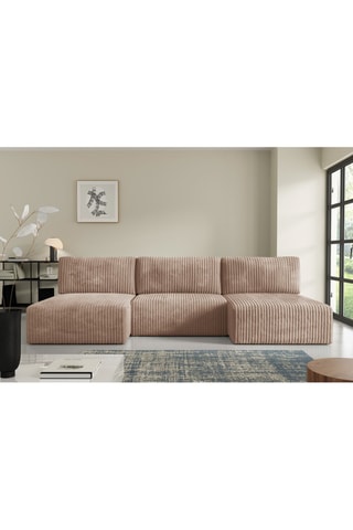Canapé panoramique convertible Elior - Taupe