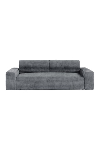 Canapé convertible Eden - Gris - 3 places - En velours
