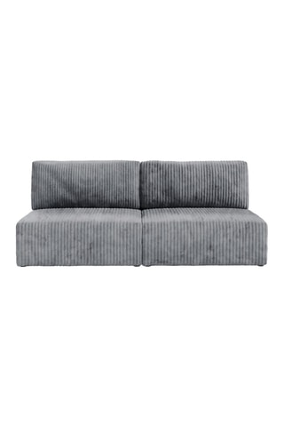 Canapé droit convertible Elior - Gris - 3 places - En velours
