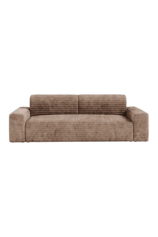 Canapé convertible Eden - Taupe - 3 places - En velours