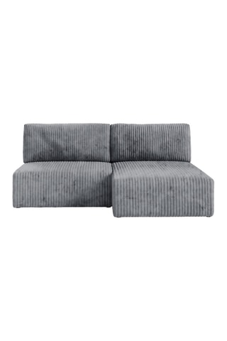 Canapé d’angle convertible réversible Elior - Gris - 4 places - En velours côtelé