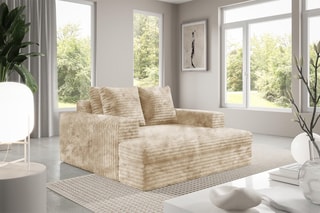 Canapé Camelia - Beige - 2 places - En velours côtelé 