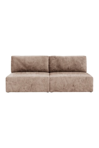 Canapé droit convertible Elior - Taupe - 3 places - En velours