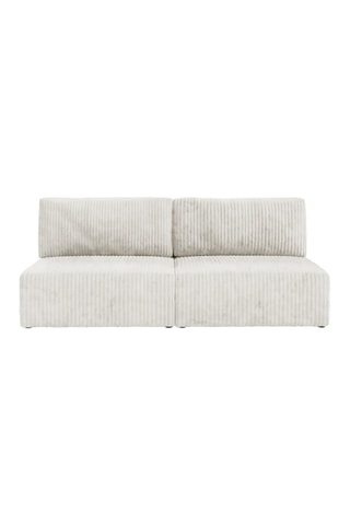 Canapé droit convertible Elior - Beige - 3 places - En velours