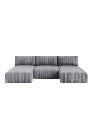 Canapé panoramique convertible Elior - Gris