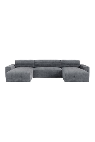 Canapé panoramique modulable convertible Eden - Gris