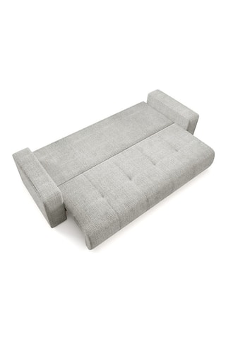 Canapé convertible Aurore - Gris clair - 3 places - En tissu texturé