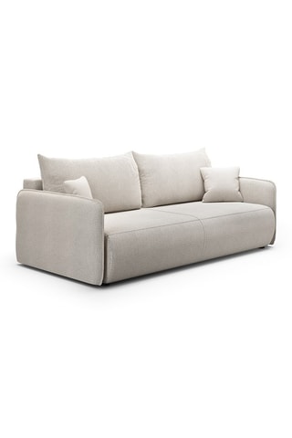 Canapé convertible Milo - Taupe - 3 places - En tissu