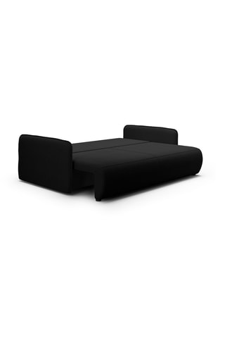 Canapé convertible Milo - Noir - 3 places - En tissu