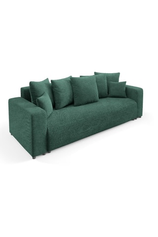 Canapé convertible Gloria - Vert foncé - 3 places - En tissu