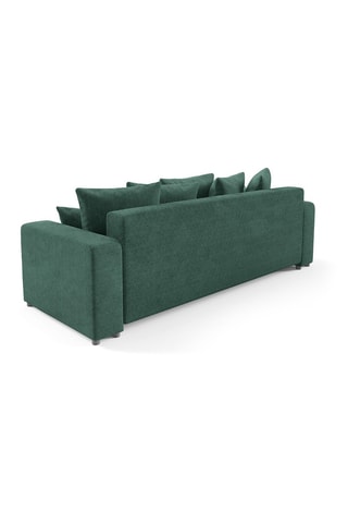 Canapé convertible Gloria - Vert foncé - 3 places - En tissu