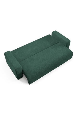 Canapé convertible Gloria - Vert foncé - 3 places - En tissu