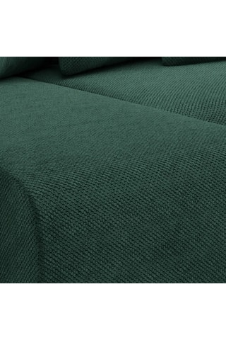 Canapé convertible Gloria - Vert foncé - 3 places - En tissu
