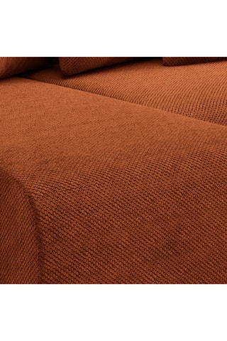 Canapé convertible Gloria - Rouge brique - 3 places - En tissu