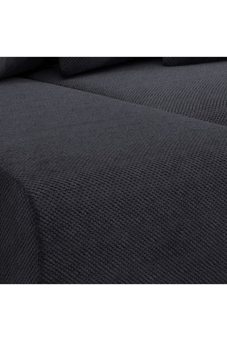 Canapé convertible angle gauche Gloria - Noir - 4 places - En tissu