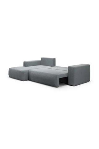 Canapé convertible angle gauche Nala - Gris clair - 4 places - En tissu